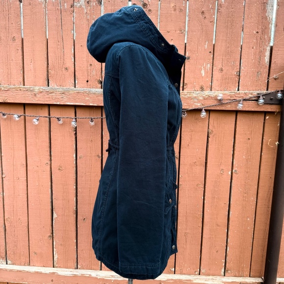 Y2K Hollister Navy Parka-Style Sherpa Lined Jacket - Picture 5 of 12